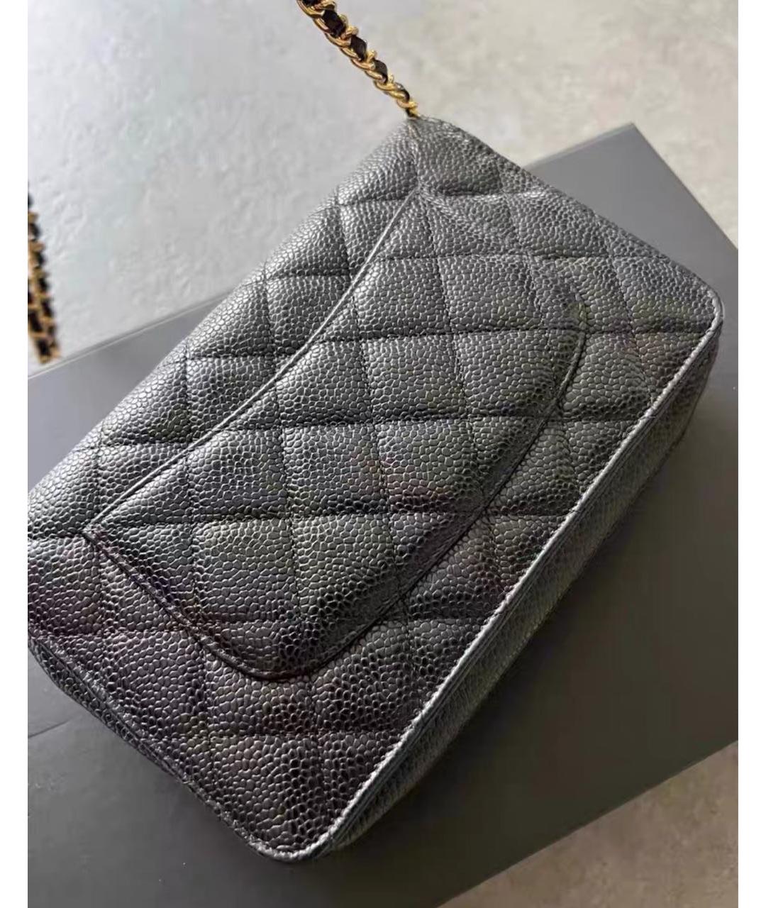 CHANEL Черная кожаная сумка через плечо, фото 4