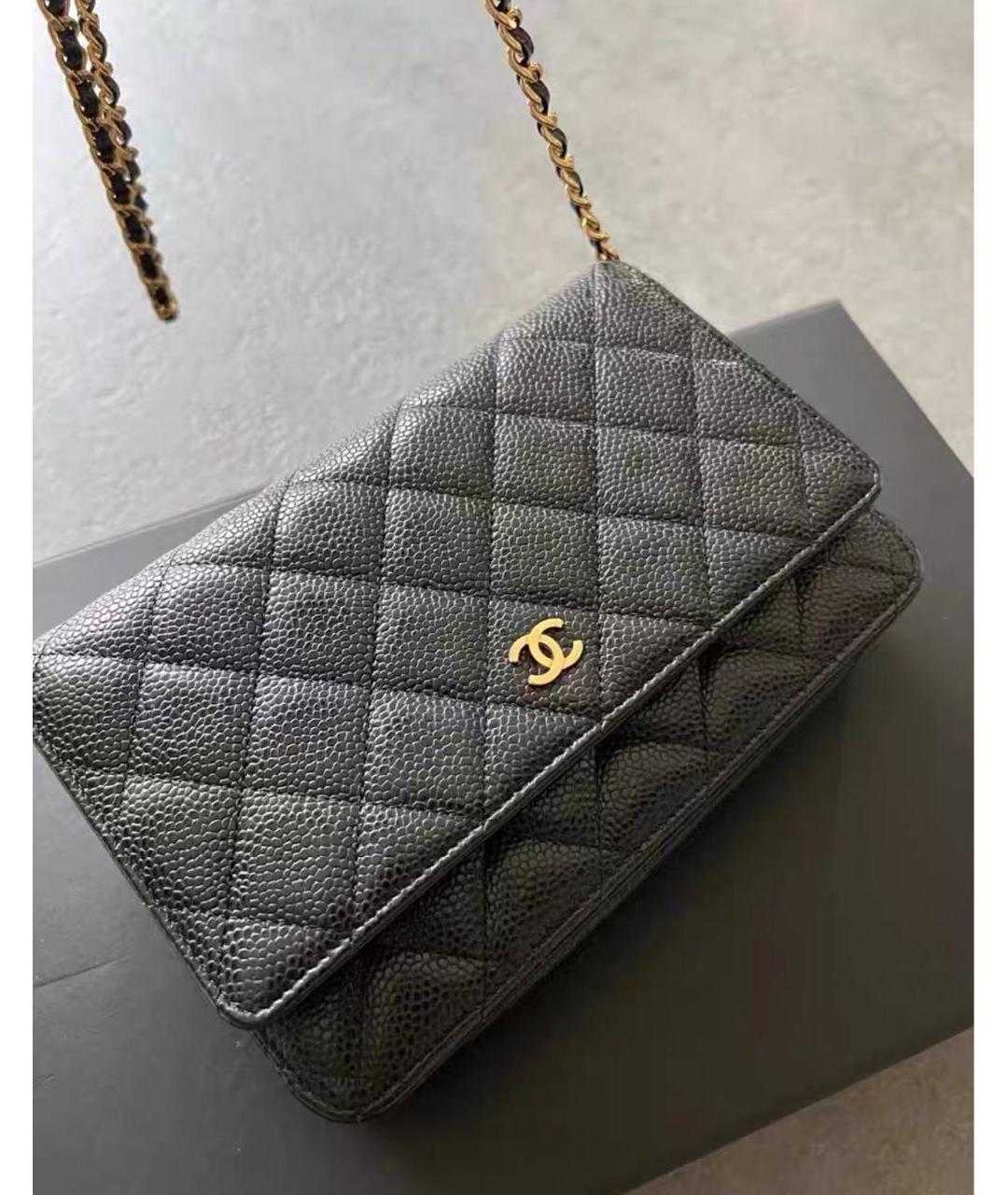 CHANEL Черная кожаная сумка через плечо, фото 3
