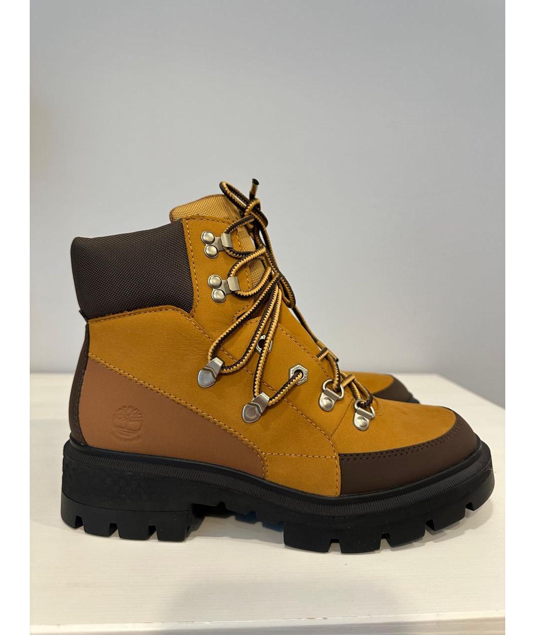 TIMBERLAND Горчичные нубуковые ботинки, фото 9