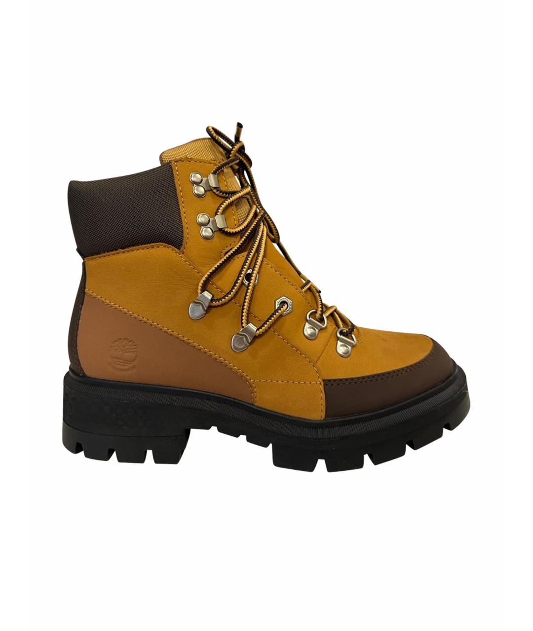 TIMBERLAND Горчичные нубуковые ботинки, фото 1