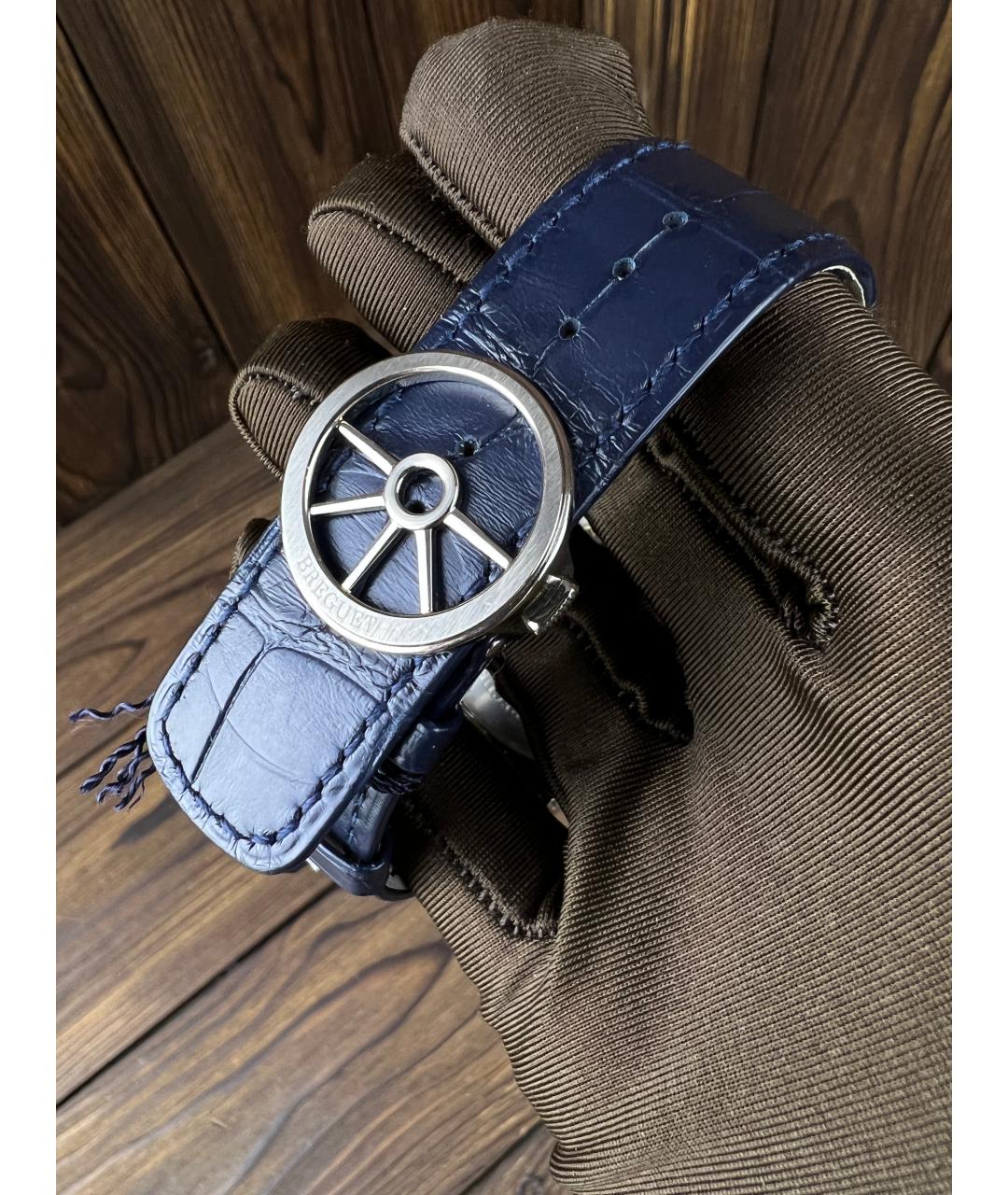 Breguet Темно-синие часы из белого золота, фото 8