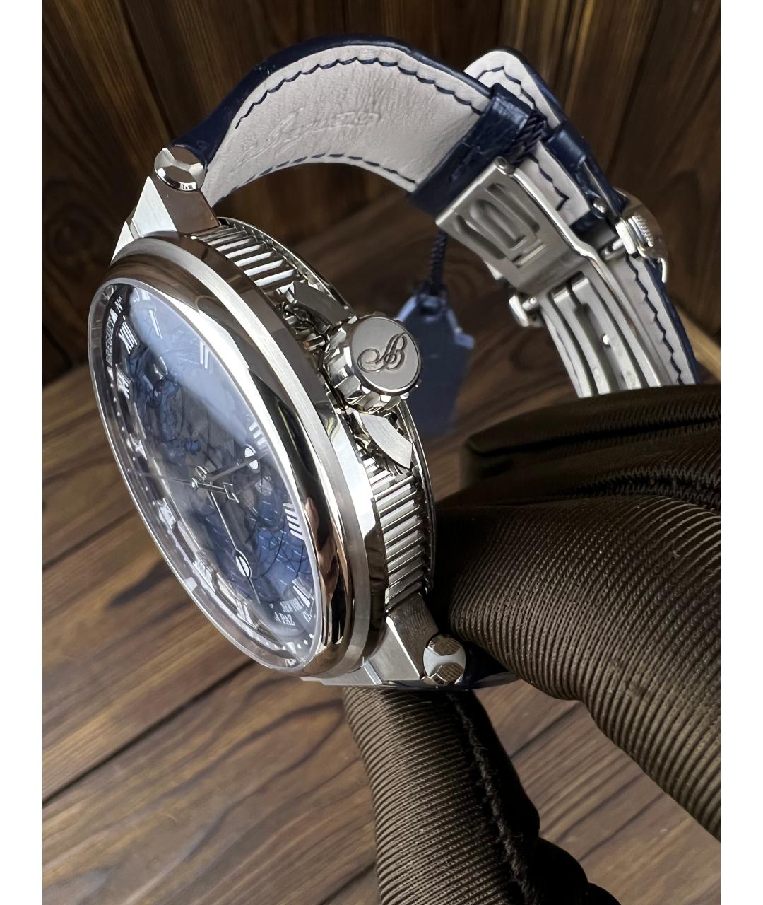 Breguet Темно-синие часы из белого золота, фото 4