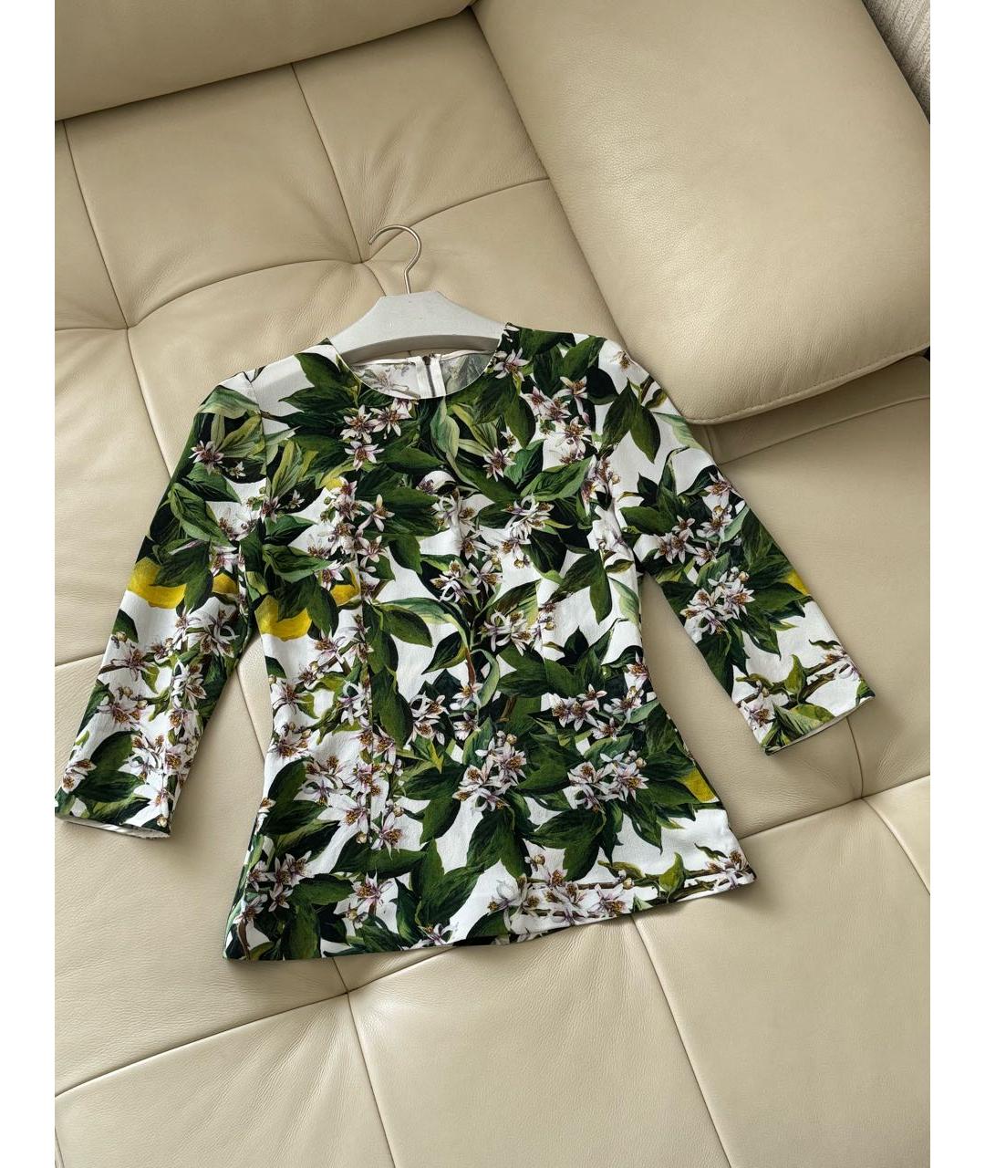 DOLCE&GABBANA Зеленый вискозный костюм с брюками, фото 9