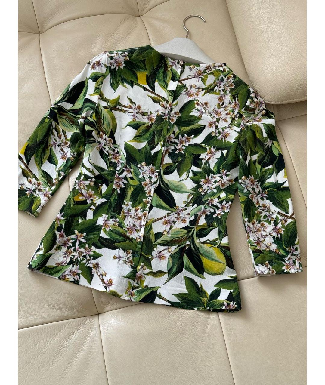 DOLCE&GABBANA Зеленый вискозный костюм с брюками, фото 3