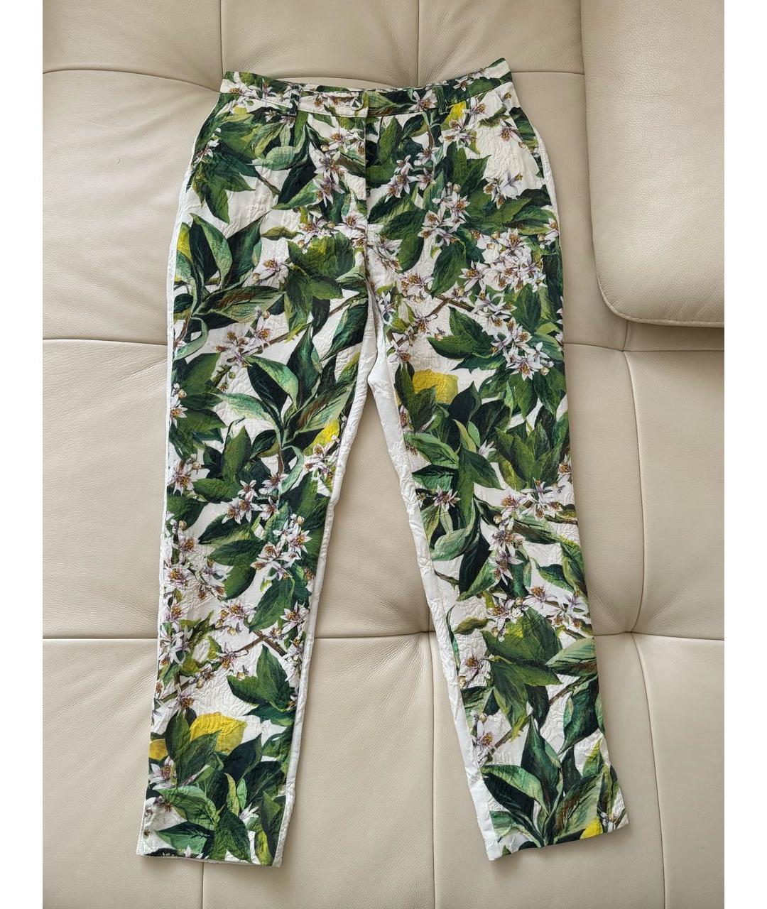 DOLCE&GABBANA Зеленый вискозный костюм с брюками, фото 2