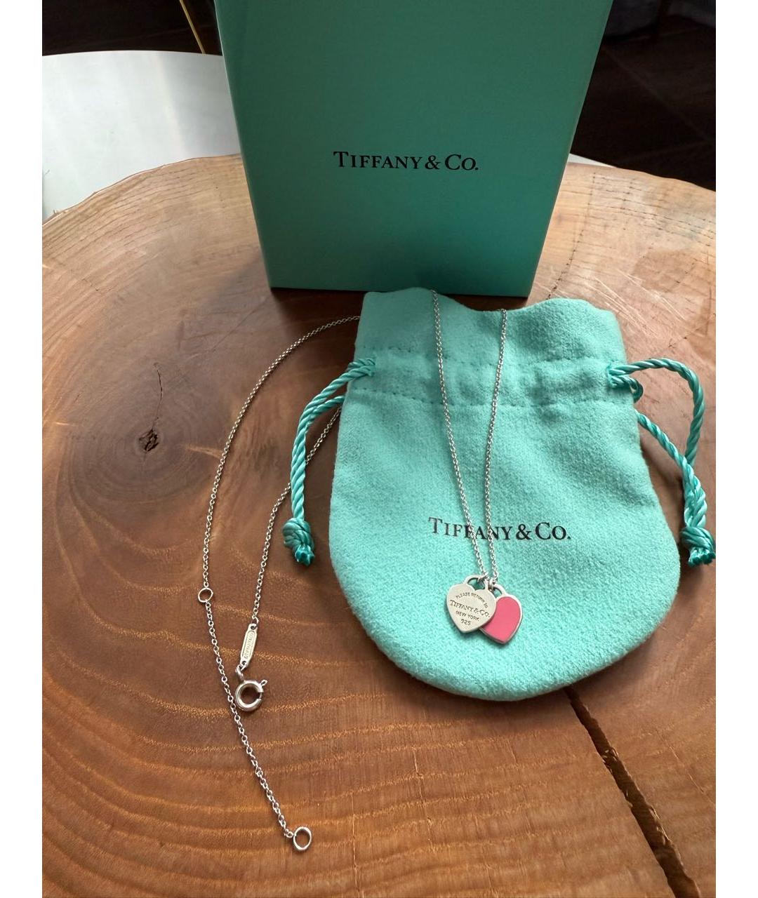 TIFFANY&CO Розовая серебряная подвеска, фото 3