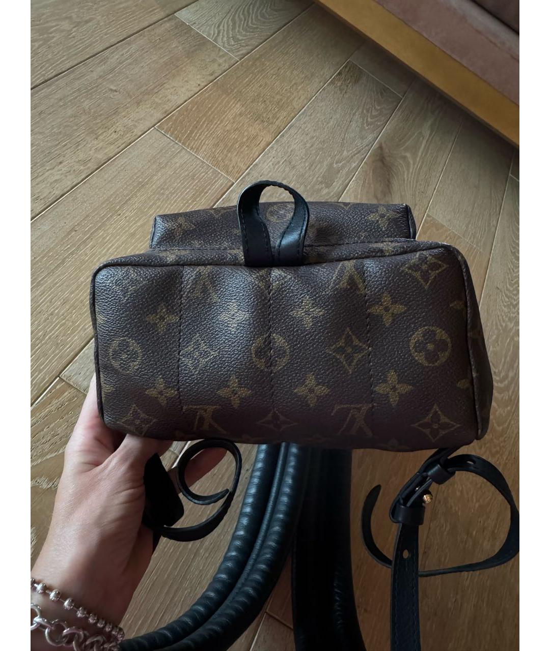 LOUIS VUITTON Коричневый кожаный рюкзак, фото 7