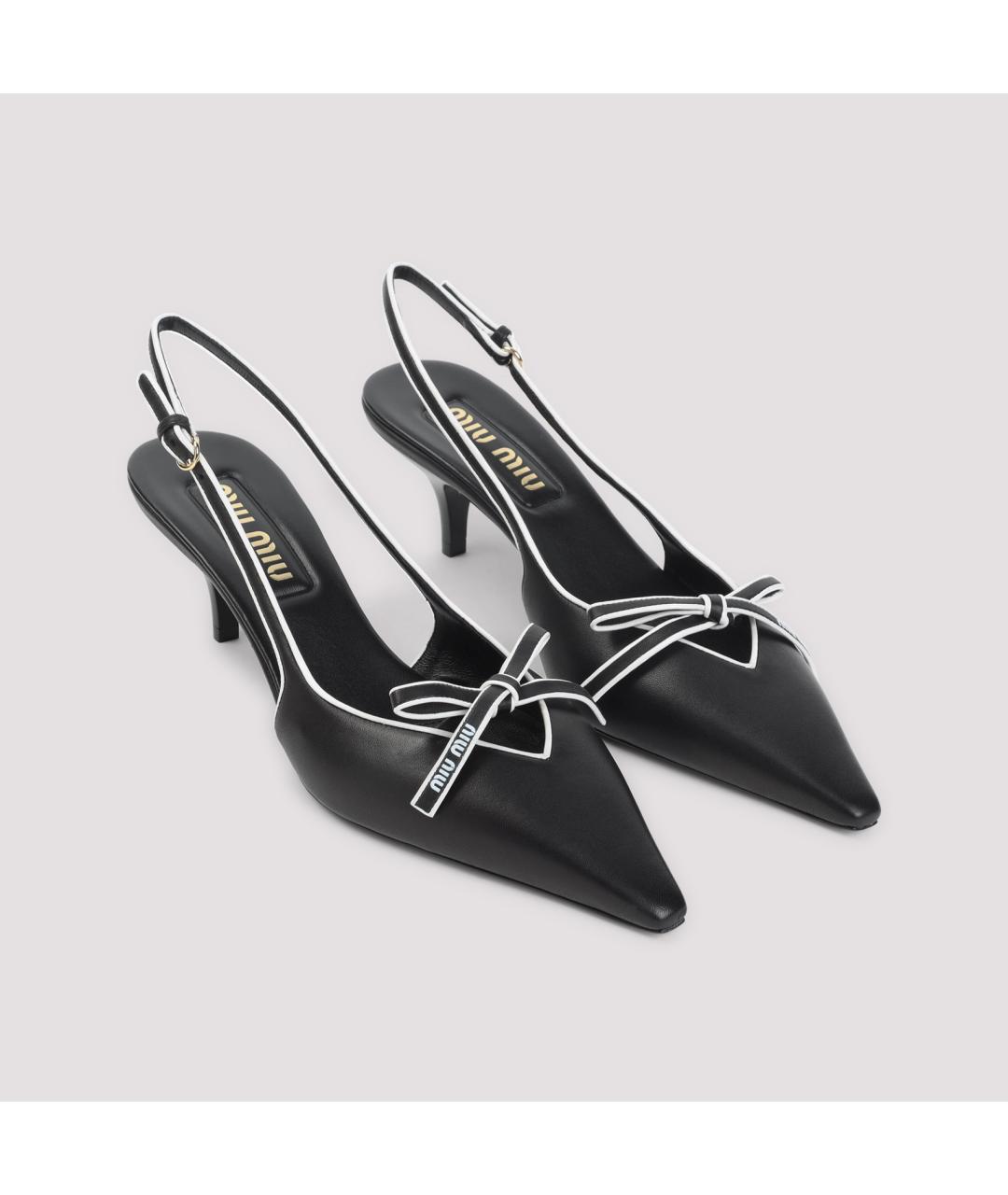 MIU MIU Черные кожаные туфли, фото 5