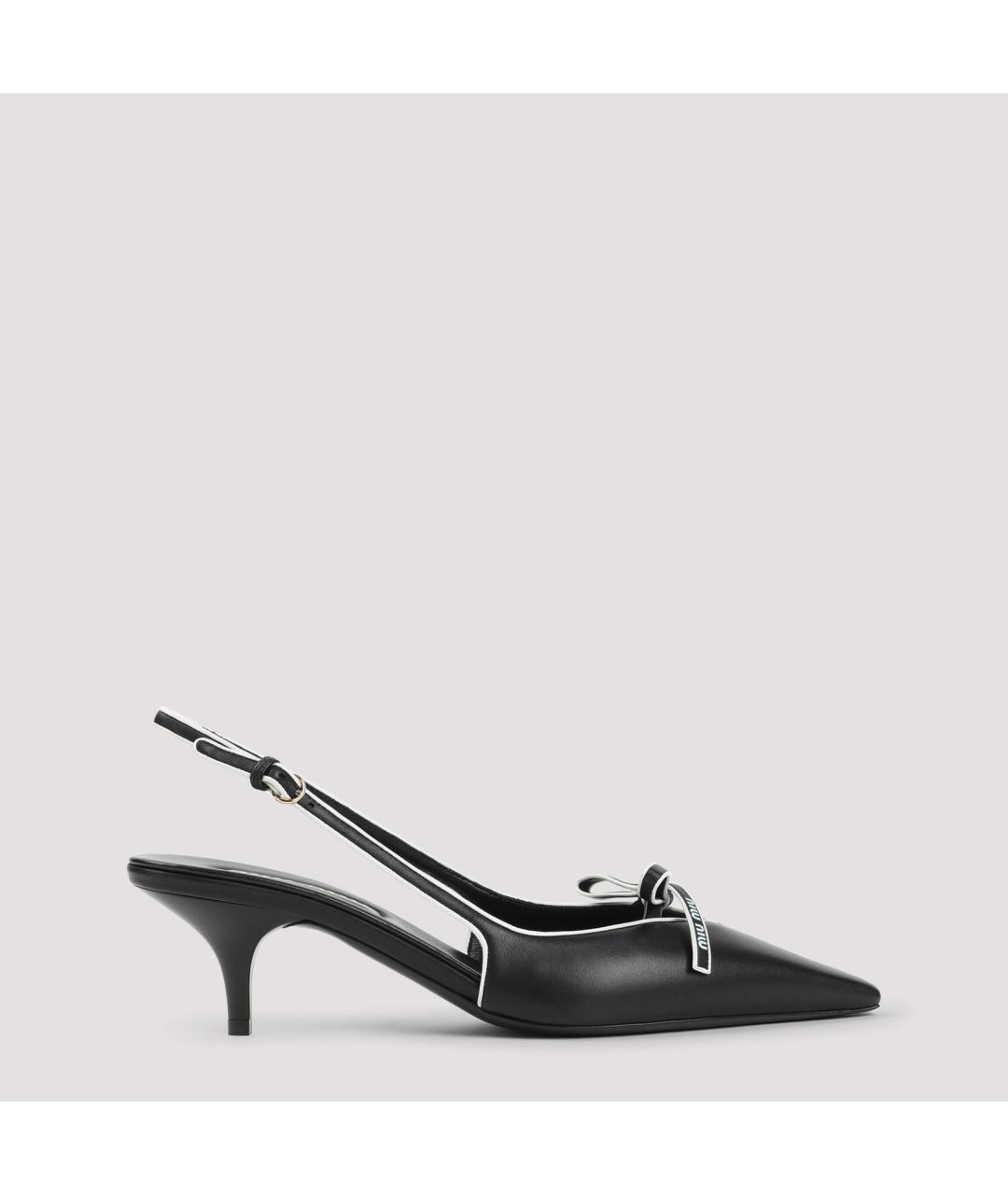 MIU MIU Черные кожаные туфли, фото 2