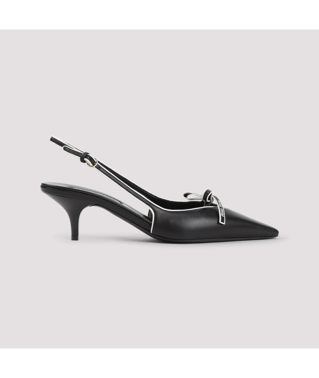MIU MIU Черные кожаные туфли, фото 3