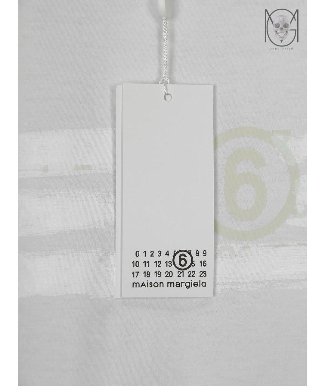 MM6 MAISON MARGIELA Белая хлопковая футболка, фото 4