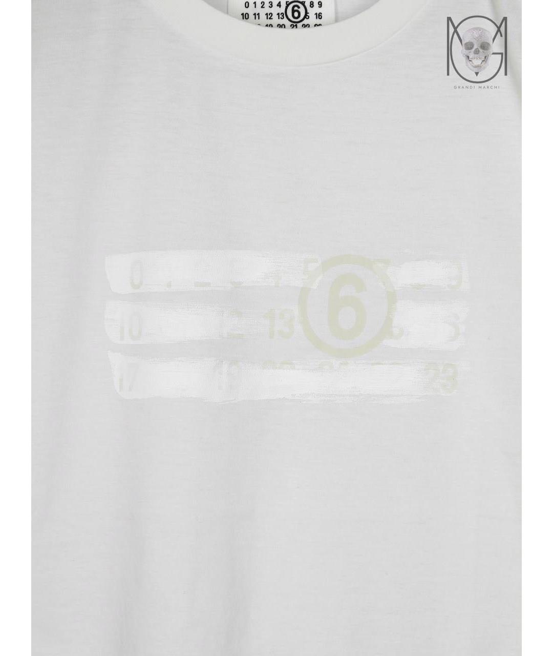 MM6 MAISON MARGIELA Белая хлопковая футболка, фото 7