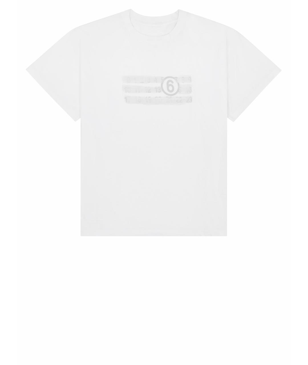 MM6 MAISON MARGIELA Белая хлопковая футболка, фото 1