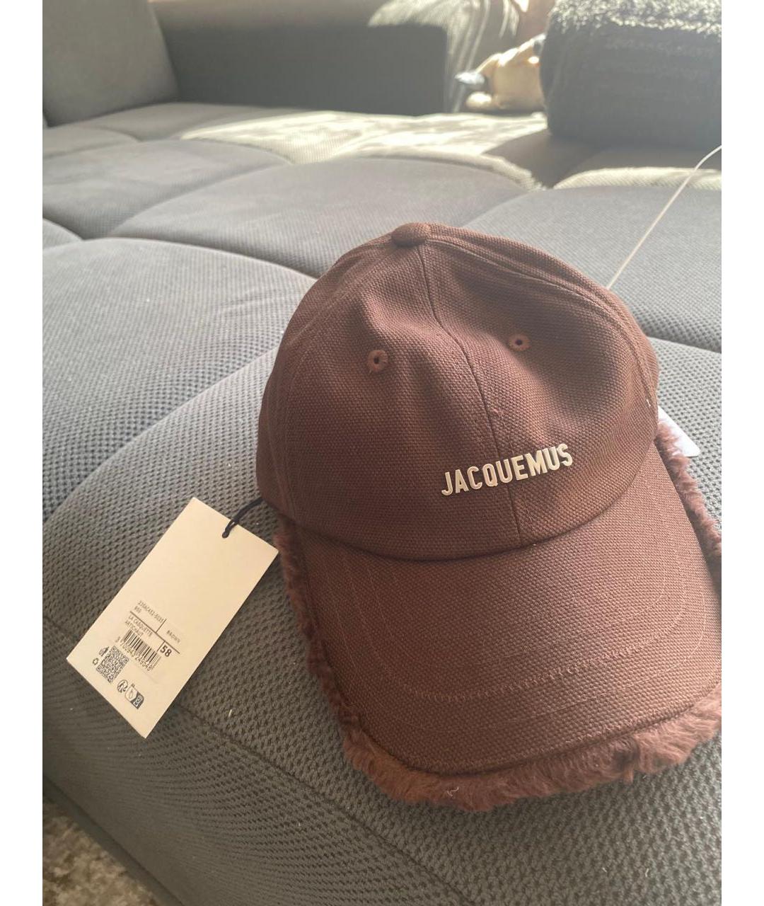JACQUEMUS Коричневая хлопковая кепка/бейсболка, фото 4