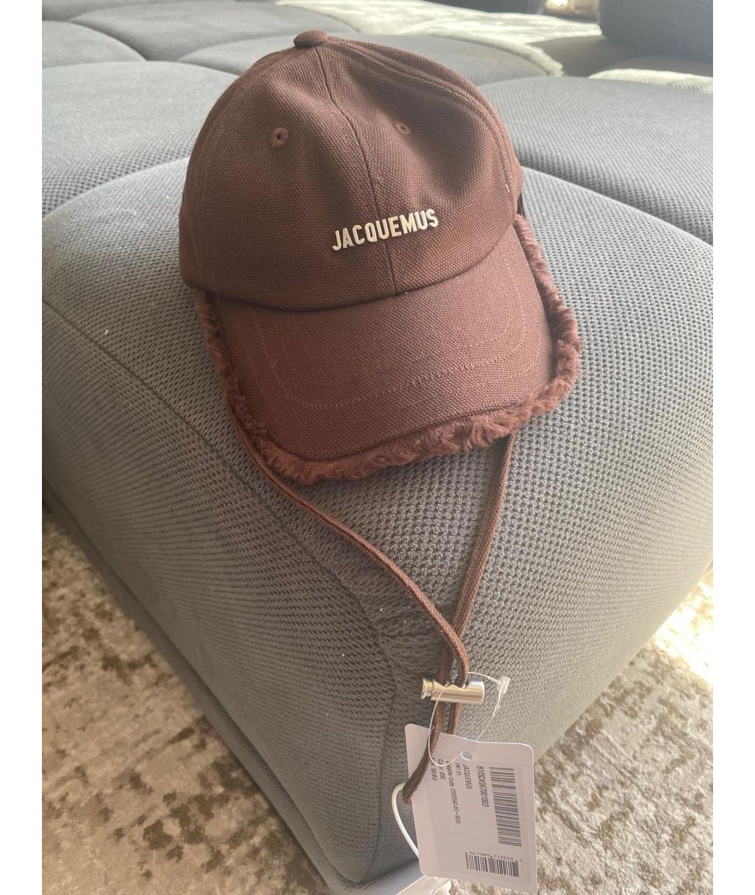JACQUEMUS Коричневая хлопковая кепка/бейсболка, фото 3