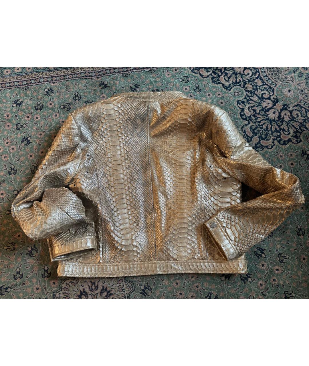 RALPH LAUREN Золотая куртка из экзотической кожи, фото 6
