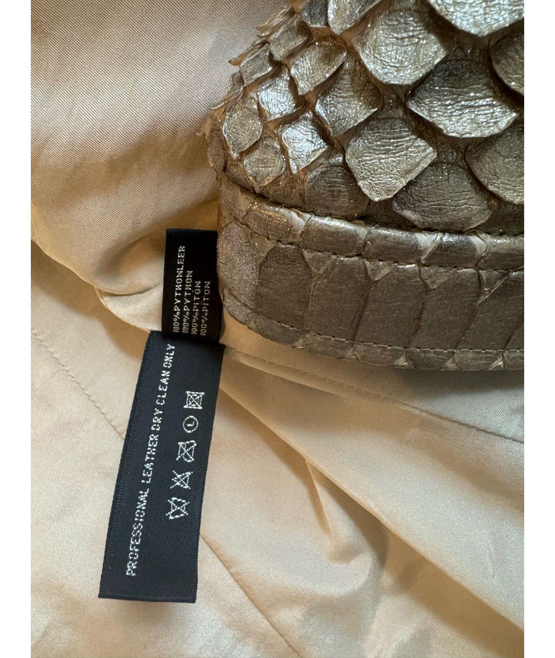RALPH LAUREN Золотая куртка из экзотической кожи, фото 2