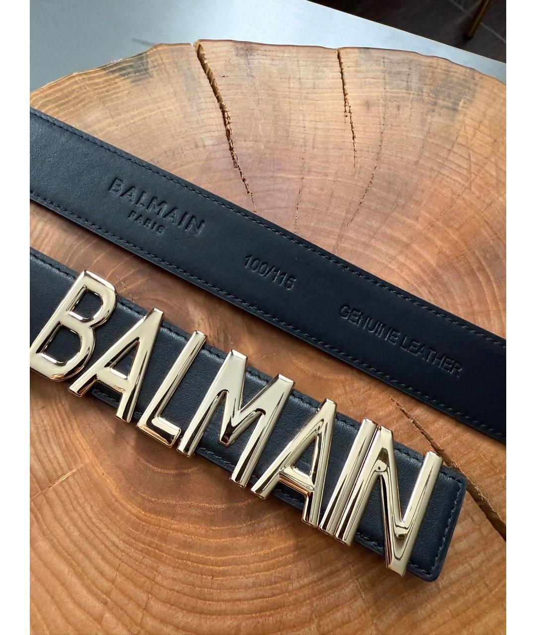 BALMAIN Черный кожаный ремень, фото 3