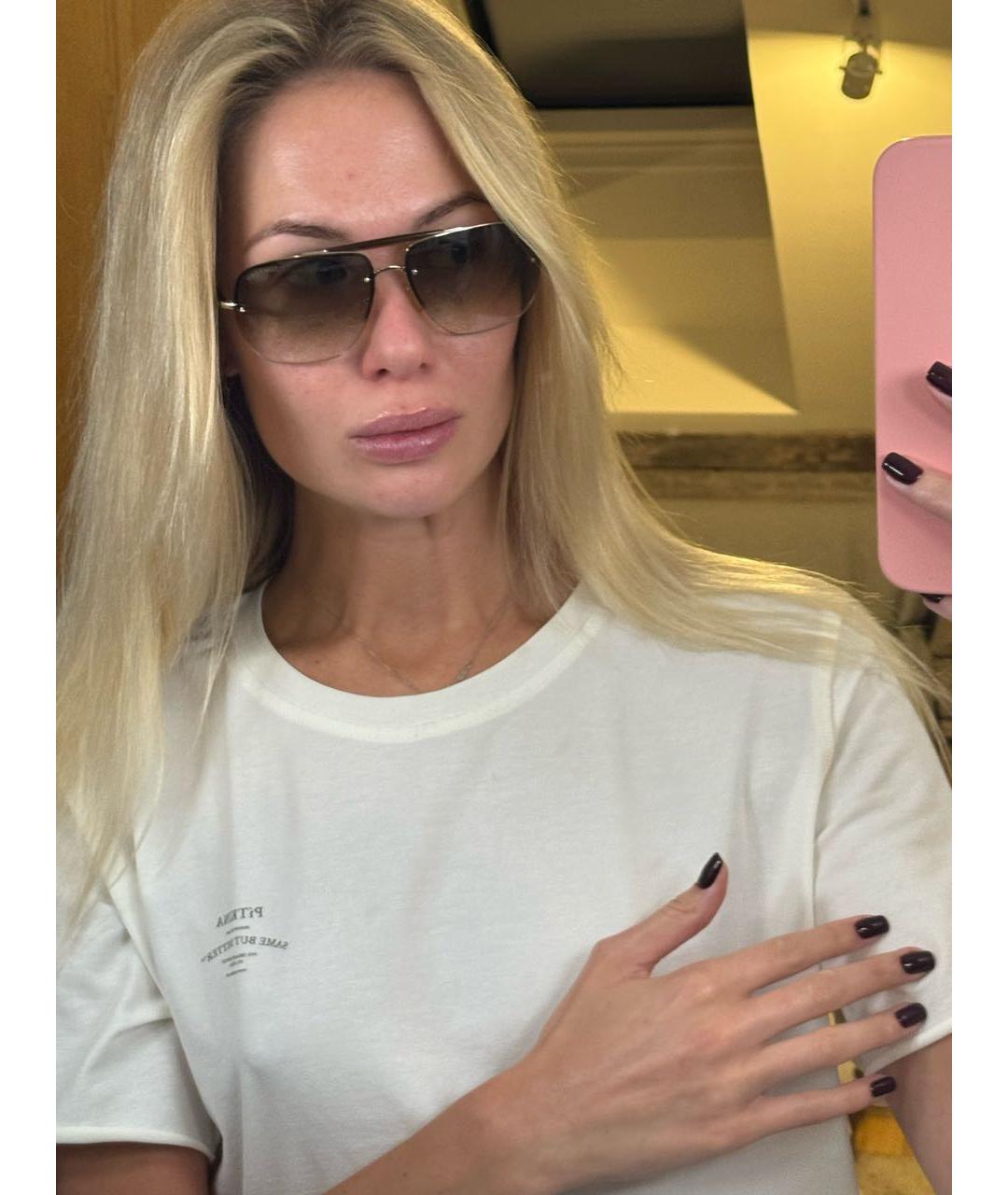 TOM FORD Золотые металлические солнцезащитные очки, фото 4