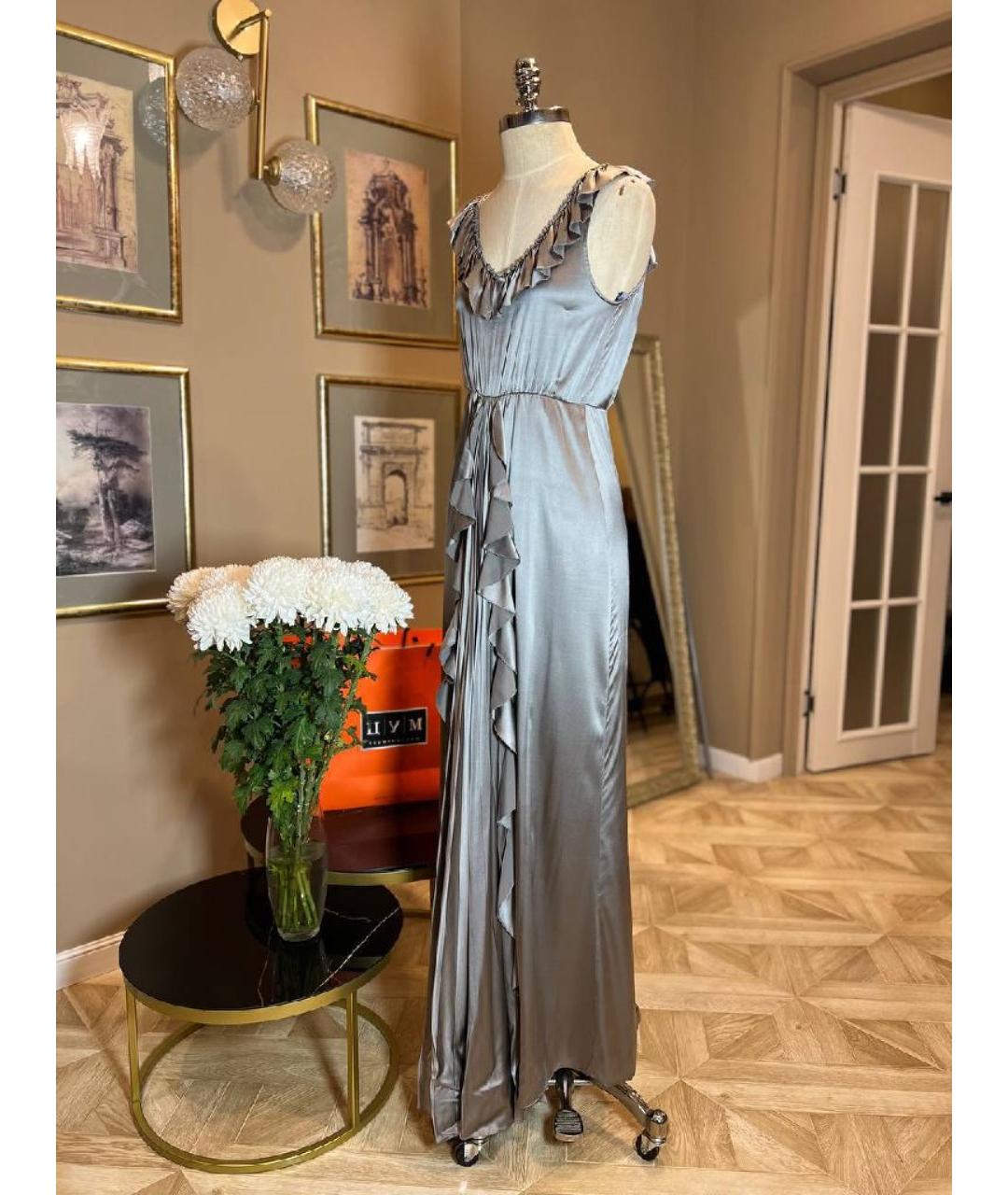 VERA WANG Серое вечернее платье, фото 5