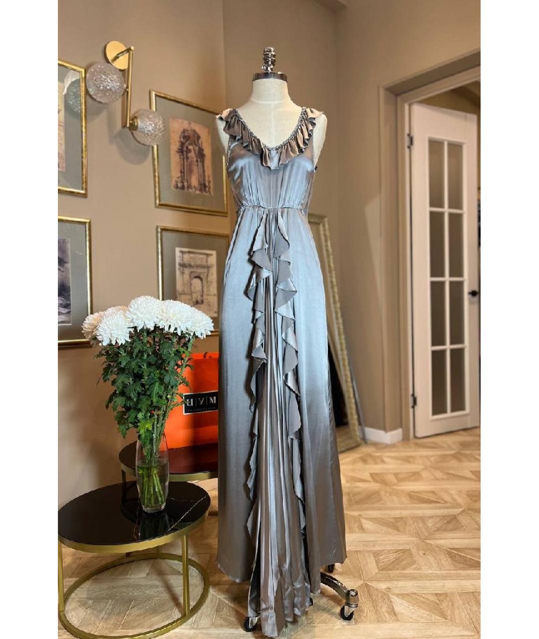 VERA WANG Серое вечернее платье, фото 8