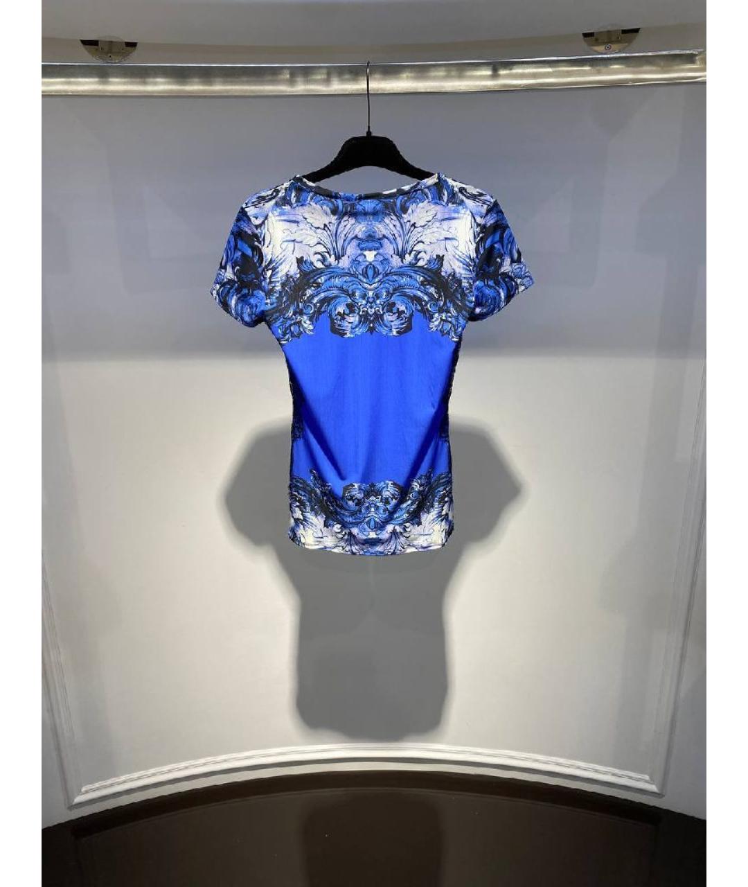 ROBERTO CAVALLI Синяя футболка, фото 2