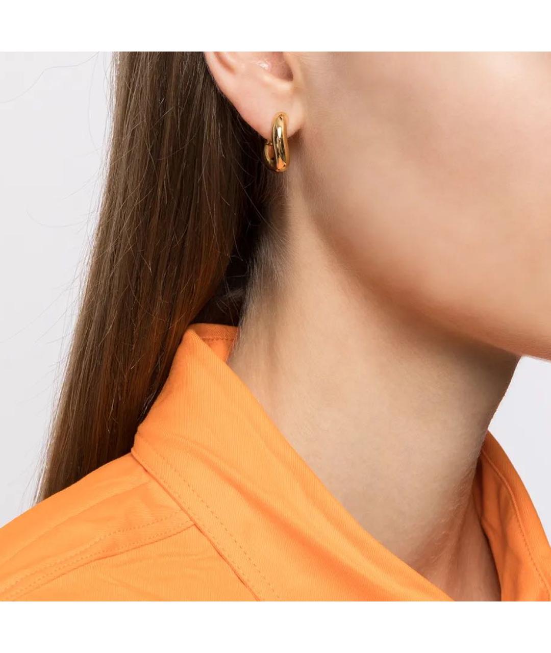 BALENCIAGA Золотые латунные серьги, фото 2