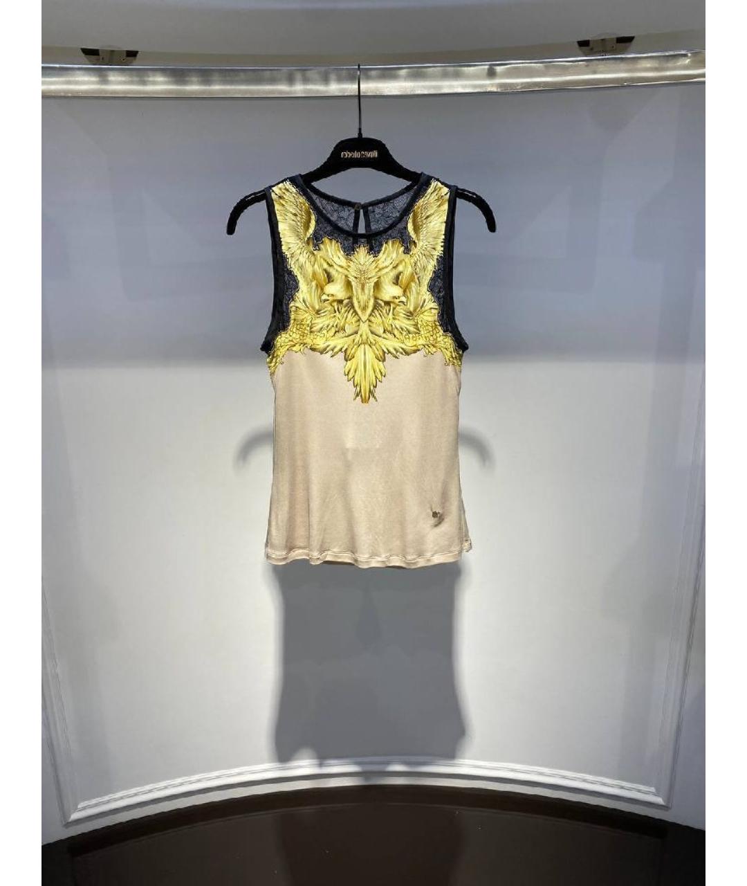 ROBERTO CAVALLI Желтая майка, фото 3