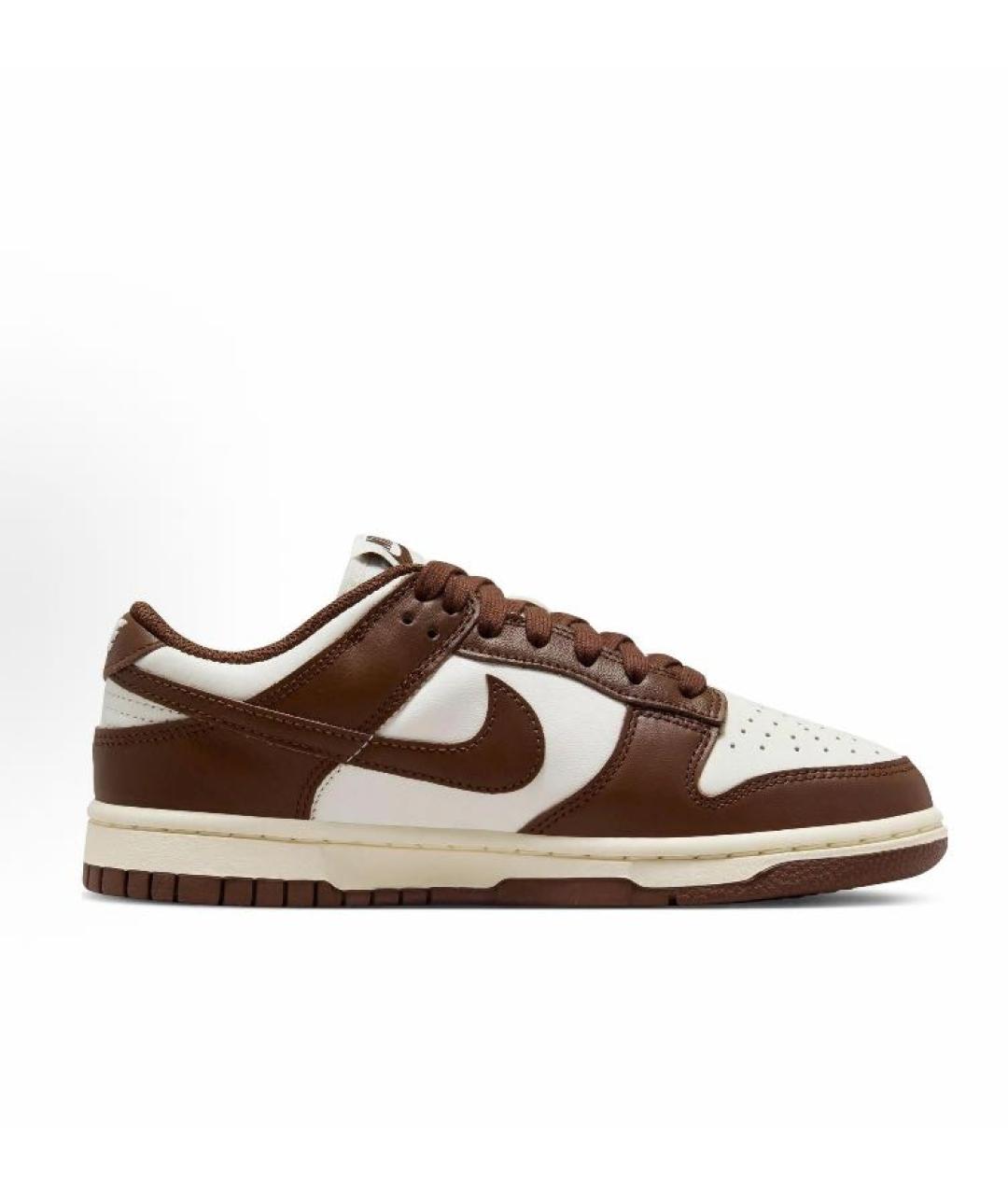 NIKE Коричневые кожаные низкие кроссовки / кеды, фото 9