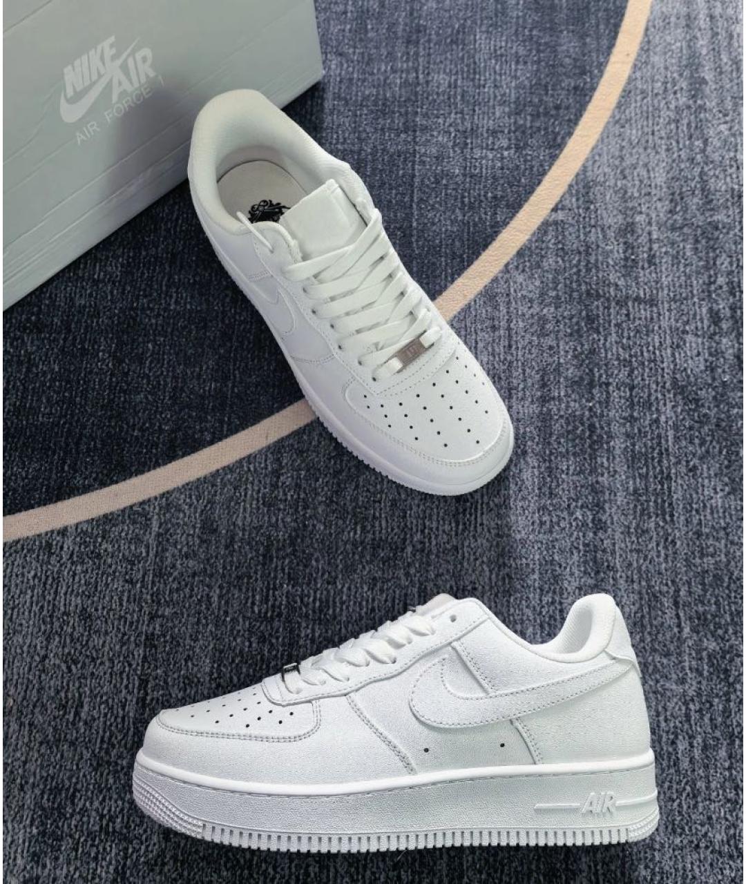 NIKE Белые кожаные низкие кроссовки / кеды, фото 8