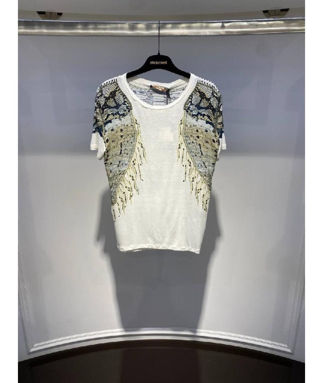 ROBERTO CAVALLI Бежевая футболка, фото 3
