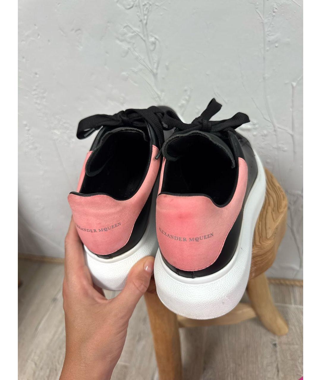 ALEXANDER MCQUEEN Черные кожаные кроссовки, фото 8