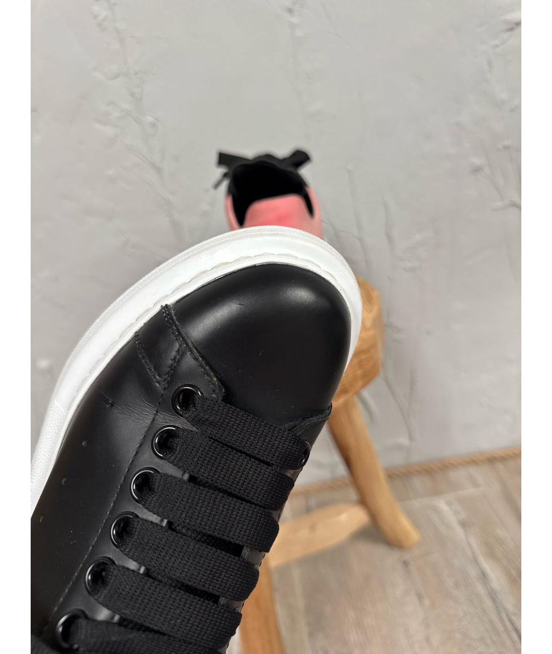 ALEXANDER MCQUEEN Черные кожаные кроссовки, фото 5