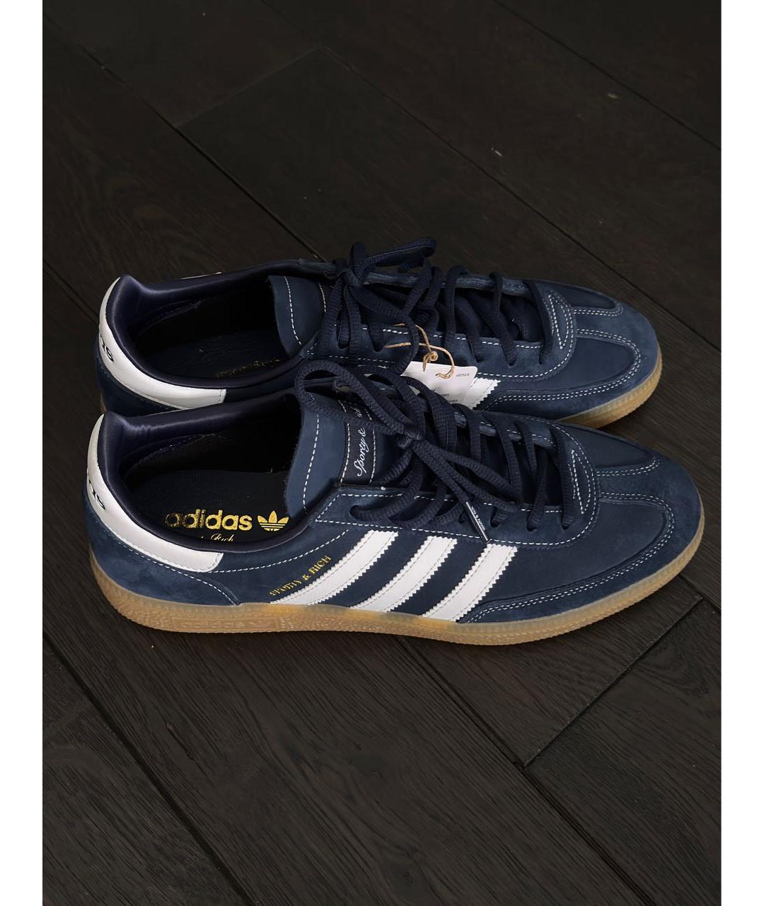 ADIDAS Синие замшевые низкие кроссовки / кеды, фото 6