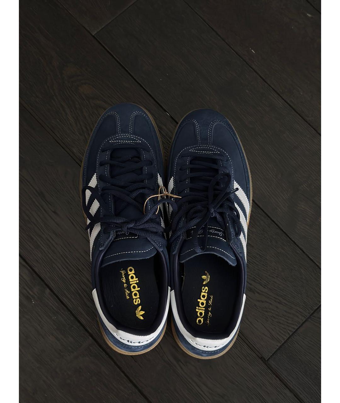 ADIDAS Синие замшевые низкие кроссовки / кеды, фото 3
