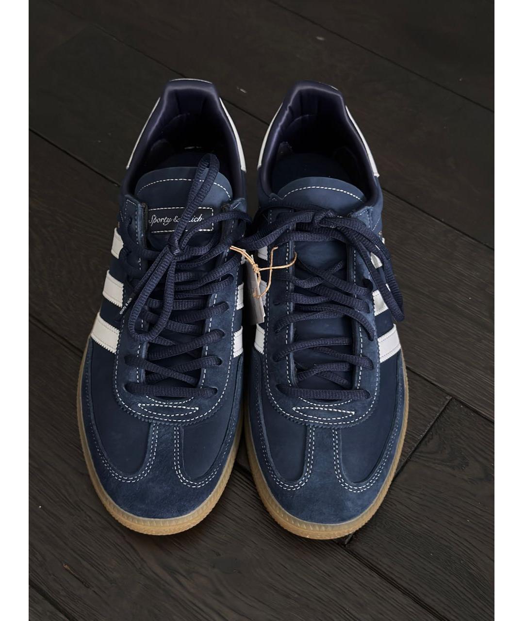 ADIDAS Синие замшевые низкие кроссовки / кеды, фото 2