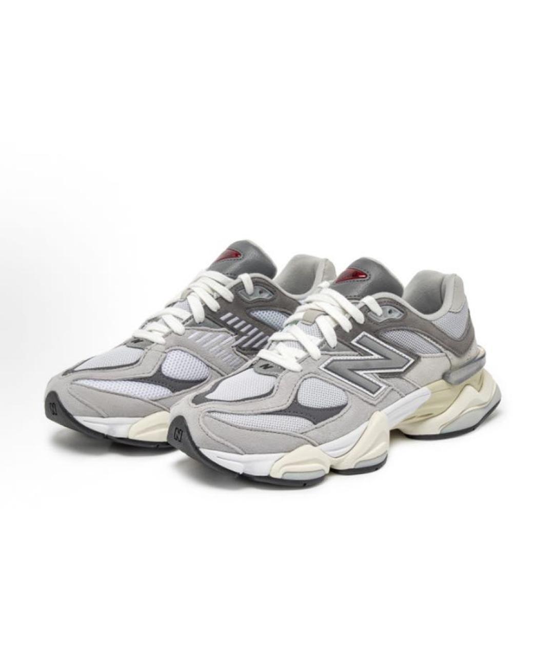 NEW BALANCE Серые замшевые низкие кроссовки / кеды, фото 2