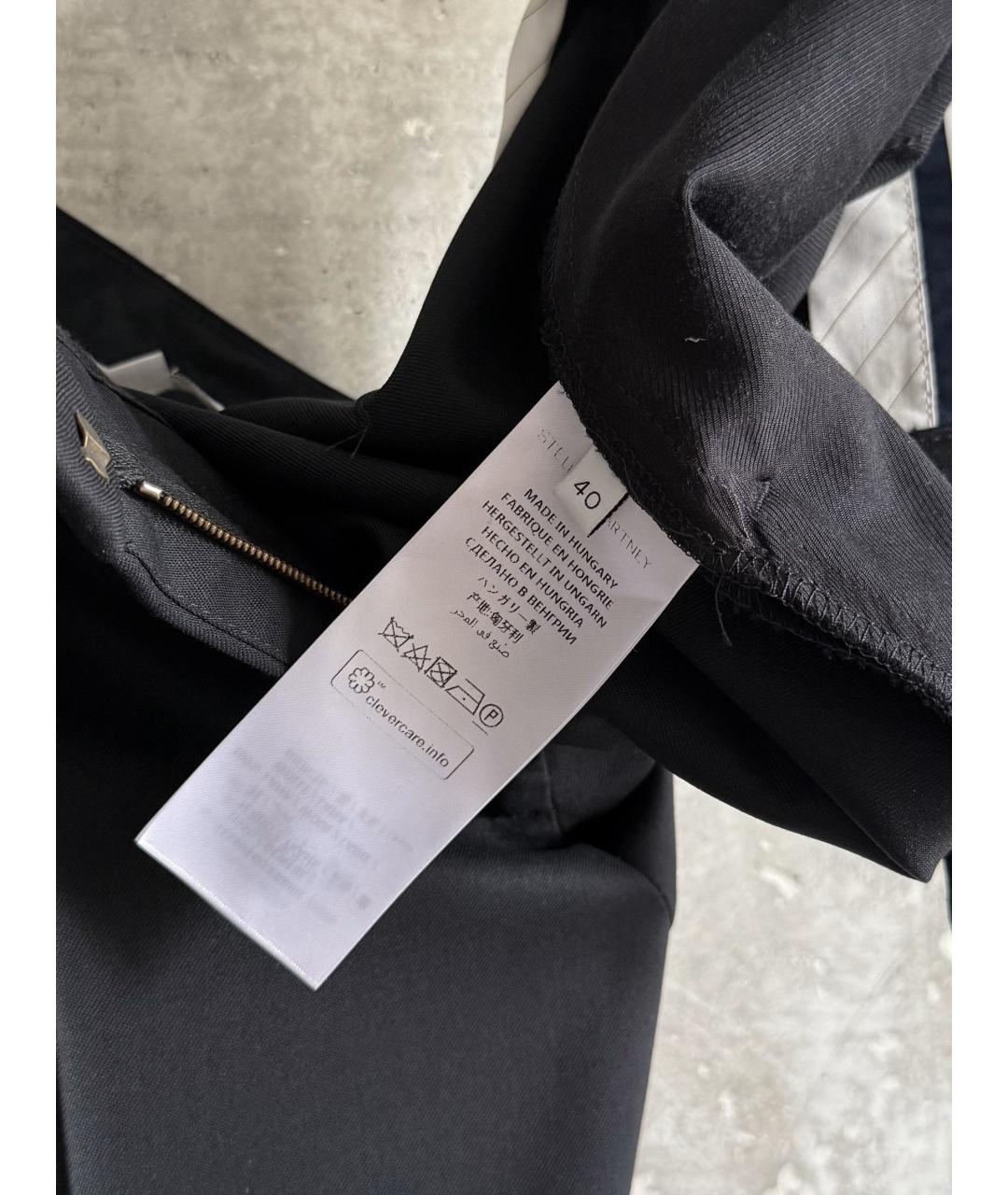STELLA MCCARTNEY Черные шерстяные брюки узкие, фото 7