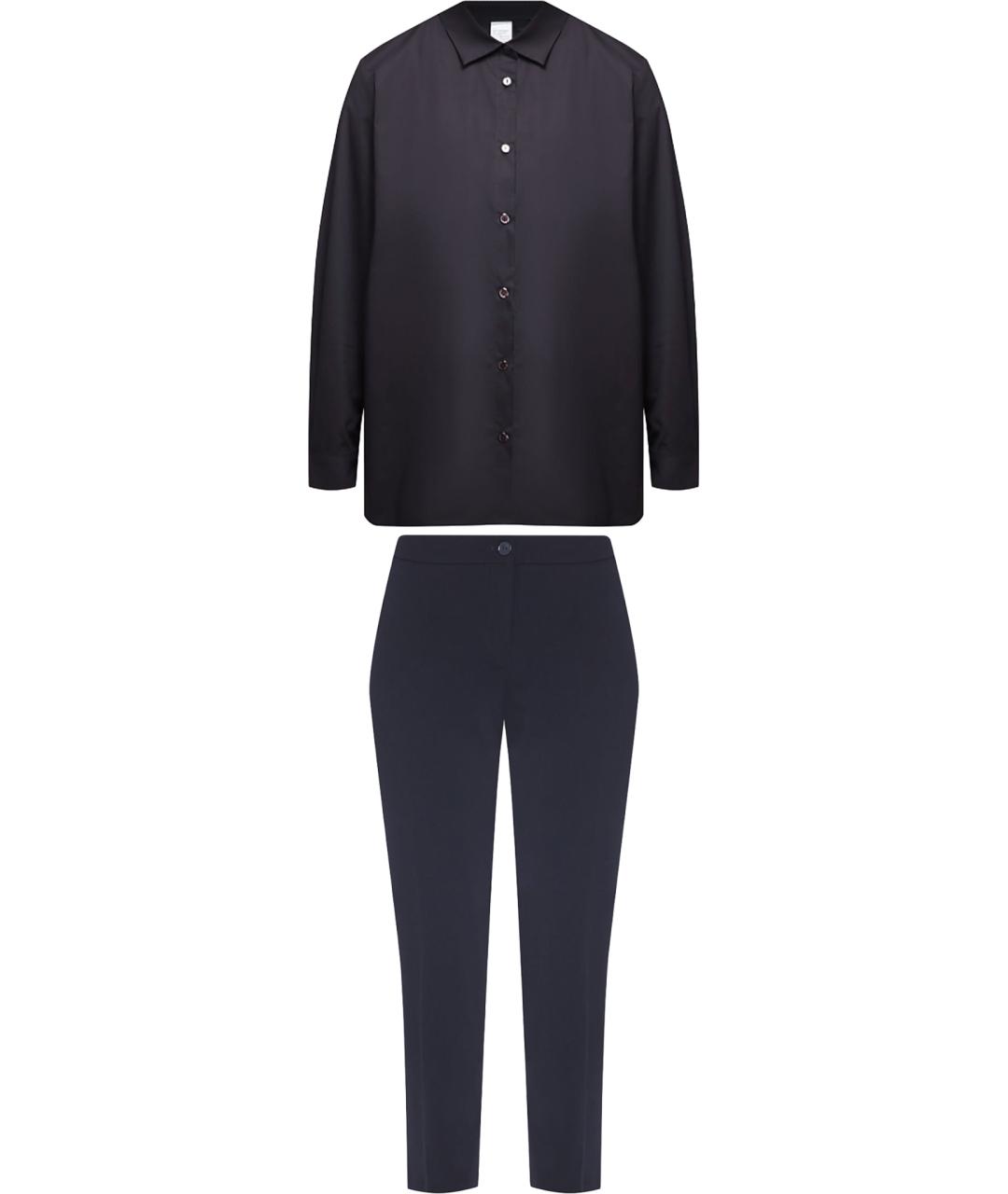 MAX MARA Черный шерстяной костюм с брюками, фото 1