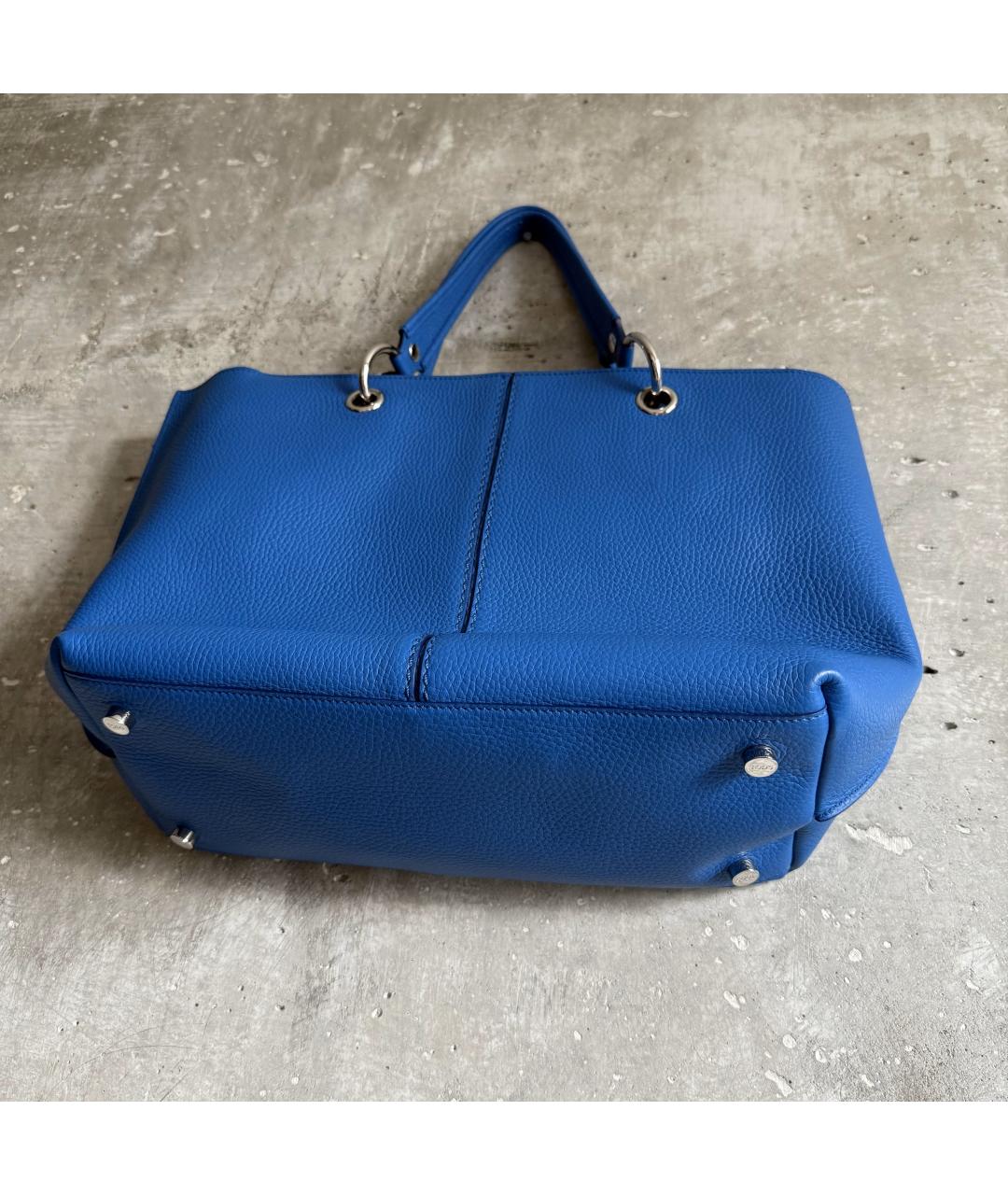 TOD'S Синяя кожаная сумка тоут, фото 3