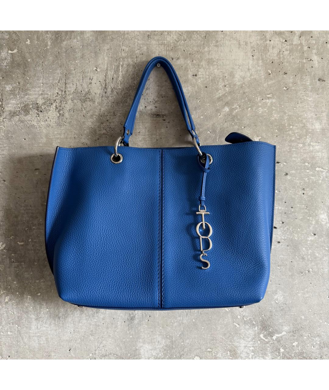 TOD'S Синяя кожаная сумка тоут, фото 5