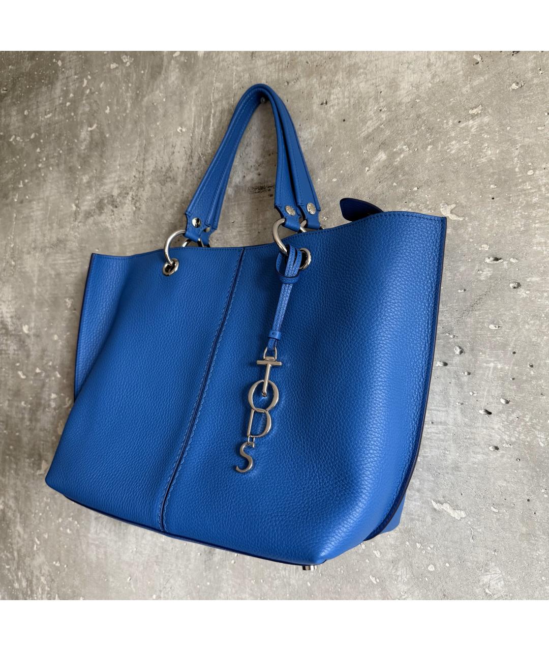 TOD'S Синяя кожаная сумка тоут, фото 6