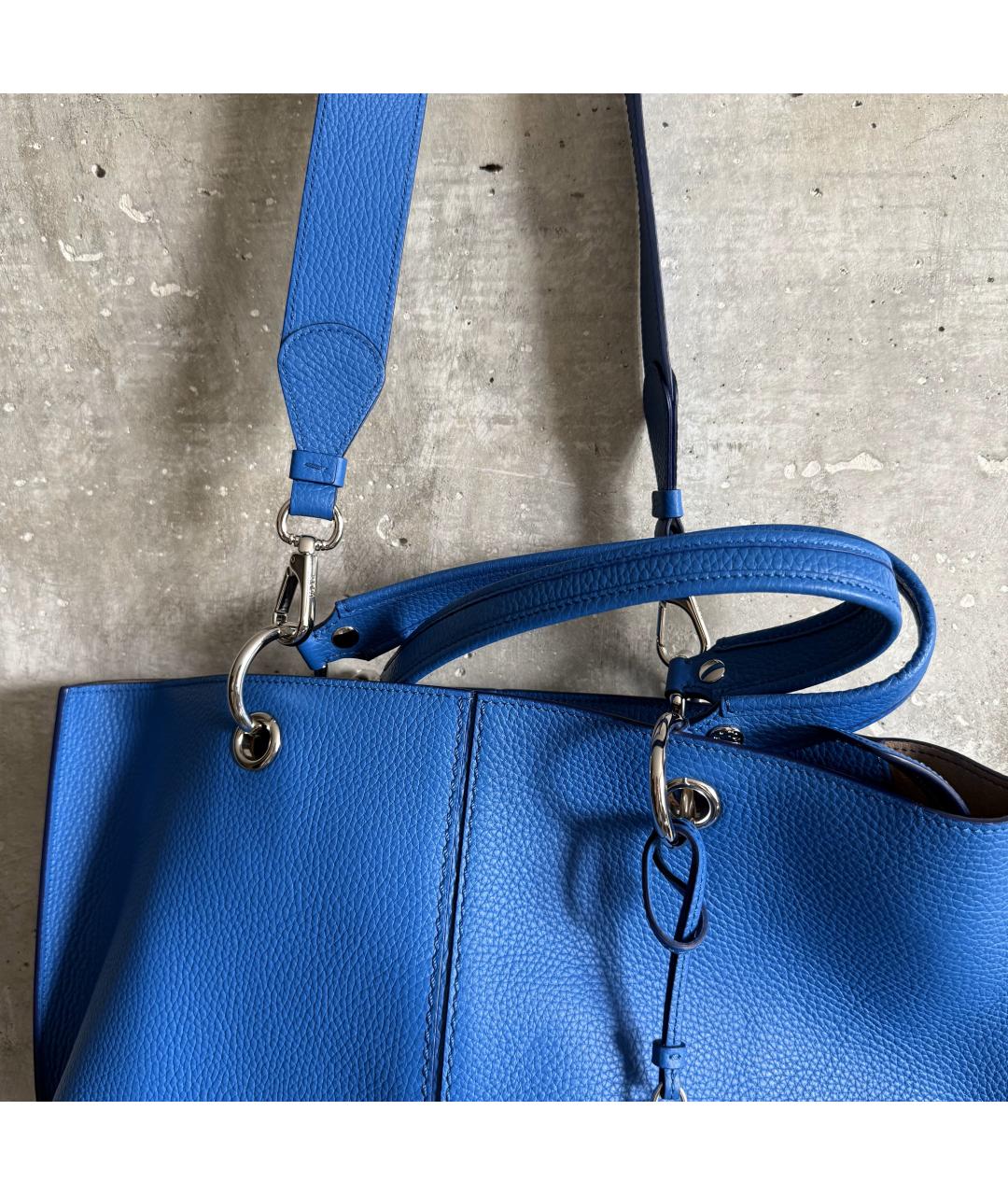 TOD'S Синяя кожаная сумка тоут, фото 9