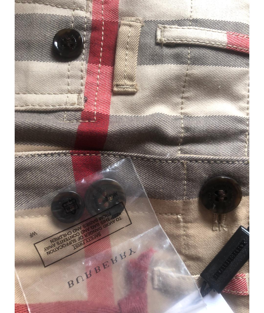 BURBERRY Мульти хлопковые брюки и шорты, фото 6