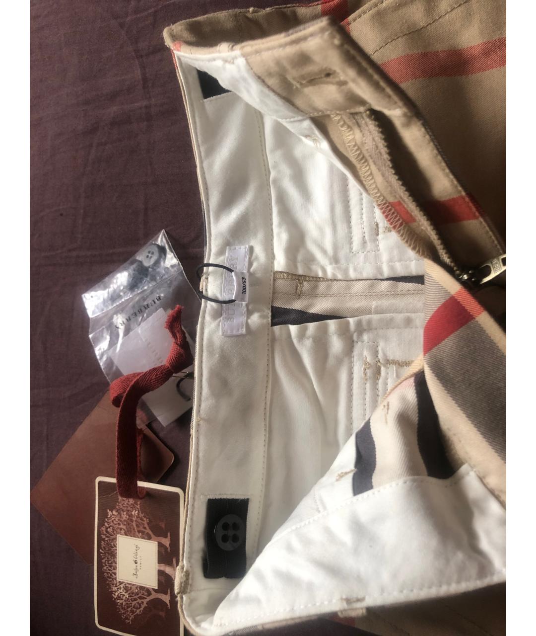 BURBERRY Мульти хлопковые брюки и шорты, фото 4