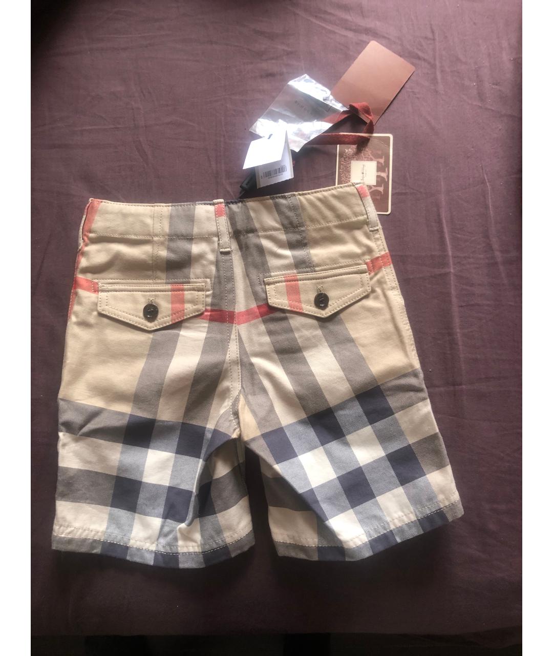 BURBERRY Мульти хлопковые брюки и шорты, фото 2