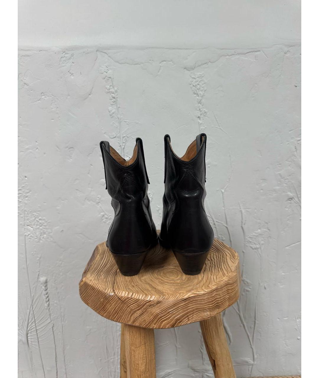 ISABEL MARANT Черные кожаные полусапоги, фото 4