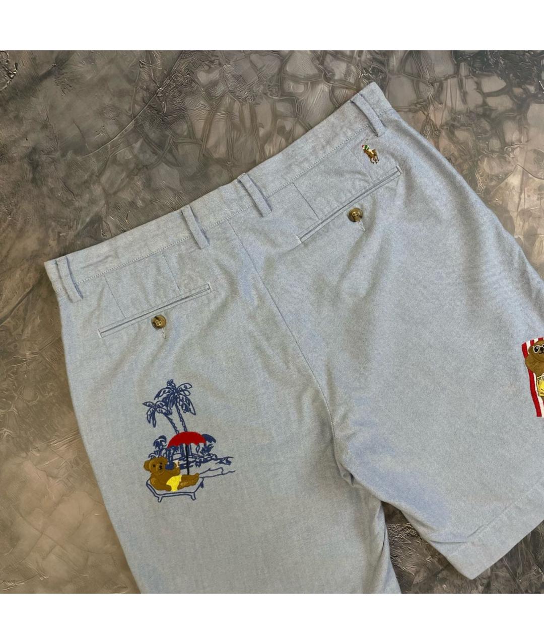 POLO RALPH LAUREN Голубые хлопковые шорты, фото 4