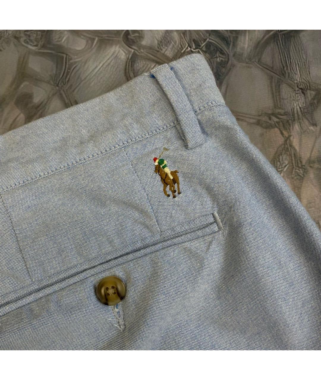 POLO RALPH LAUREN Голубые хлопковые шорты, фото 6