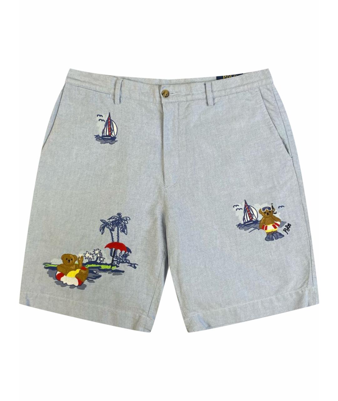 POLO RALPH LAUREN Голубые хлопковые шорты, фото 1